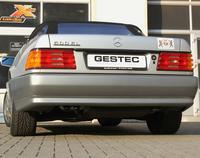 Einzelanfertigung Komplettanlage ab Kat für Mercedes 500 SL R129 mit Endrohr im Originaldesigne