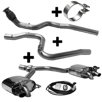BASTUCK Duplex Klappen Racinganlage ab Kat. Audi A4 B9 A5 F5 TFSI Facelift Front rechts links