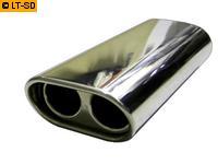 FOX Sportendrohr Flachoval 135x80mm Ø 300mm Länge eingerollt mit Doppelrohr Absorber Typ 58