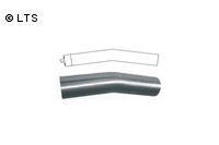 Edelstahl Uni-Rohrbogen 15° ungeweitet d1 Ø 80mm Radius: 120mm