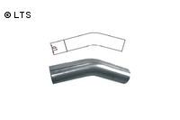 Edelstahl Uni-Rohrbogen 30° ungeweitet d1 Ø 80mm Radius: 120mm