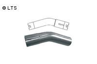 Edelstahl Uni-Rohrbogen 30° geweitet d1 Ø 101,6mm Radius: 150mm