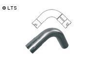 Edelstahl Uni-Rohrbogen 90° geweitet d1 Ø 70mm  Radius: 105mm