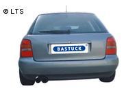 Audi A4 Typ B5 inkl. Avant 1.6l  1.8l  2.4l  2.6l  2.8l u. Diesel - Frontantrieb  BASTUCK Racing Komplettanlage ab Kat. 2 x 76mm  (AnschlussØ 63mm)