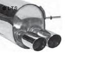 Ford Fiesta Typ JA8 ab Bj. 08 1.4l  1.6l  BASTUCK Racing Komplettanlage ab Kat. 2 x 70mm schräg geschnitten (AnschlussØ 63mm)