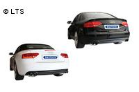 BASTUCK DUPLEX Komplettanlage ab Kat Audi A4 inkl A5 Typ B8 ab Bj 08 2.0l TDI je 2x76mm eingerollt schräg