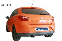 Seat Ibiza 6J ab Bj. 08 1.2l BASTUCK Komplettanlage ab Kat. 1 x 120x80mm oval mit Einsatz (AnschlussØ 63mm)
