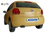 BASTUCK RACING Komplettanlage ab Kat. VW Polo 6R ab Bj. 09 1.4l 2 x 70mm scharfkantig schräg (AnschlussØ 63mm)