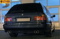 Einzelanfertigung Komplettanlage ab Kat für BMW 530i E39 Touring rechts links je 2 x 80mm rund