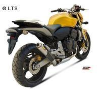 Mivv Sport-Line X-cone Edelstahl Endschalldämpfer Slip on für HONDA HORNET 600 ab Bj. 07