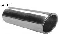 BASTUCK Edelstahl Endrohr gerade Länge 340mm Ø 76mm eingerollt schräg
