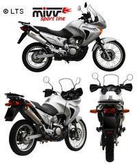 Mivv Sport-Line Oval Carbon Schalldämpfer Slip on für HONDA XLV 650 TRANSALP Bj. 00-04