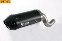 Mivv Sport-Line Oval Underseat Carbon Schalldämpfer Slip on für KAWASAKI ZX-6 R 636 Bj. 05-06