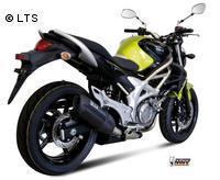 Mivv Sport-Line Suono Edelstahl Schalldämpfer schwarz Slip on für SUZUKI GLADIUS ab Bj. 09