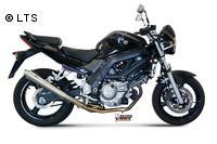 Mivv Sport-Line X-cone Edelstahl Endschalldämpfer Slip on für SUZUKI SV 650 ab Bj. 04