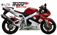 Mivv Sport-Line Oval Carbon Schalldämpfer Slip on für YAMAHA YZF 1000 R1 Bj. 98-01