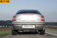 Einzelanfertigung Komplettanlage ab Kat für Fiat Brava - rechts links je 1 Endrohr oval eingerollt mit Absorber