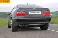 Einzelanfertigung Endschalldämpfer für Mercedes Benz CLK W208 - rechts links je 2 Endrohre rund