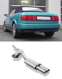 FOX Racinganlage ab Kat. Audi 80 90 Cabrio+Coupe ab 07.94 Typ 89 2.6 2.8 2 x 76mm mit Absorber