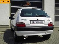 FOX Sportauspuff Citroen Saxo ab 96  Peugeot 106 Typ 1 u. 2 Sport Limo 1x90mm mit Absorber