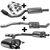 BASTUCK Duplex Komplettanlage ab Kat. Audi A4 B9 A5 F5 TFSI Facelift quattro rechts links je 1x63mm